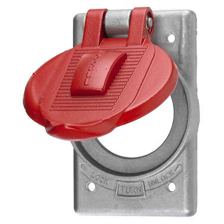 Hubbell Wiring Device-Kellems Weatherproofing Covers, Number of Gangs: 1-Gang Aluminum, Cast HBL20446